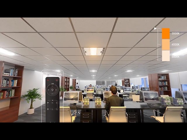 会社のビデオ について 254nm Ceiling LED Panel Light 135W Disinfection Air Circulation